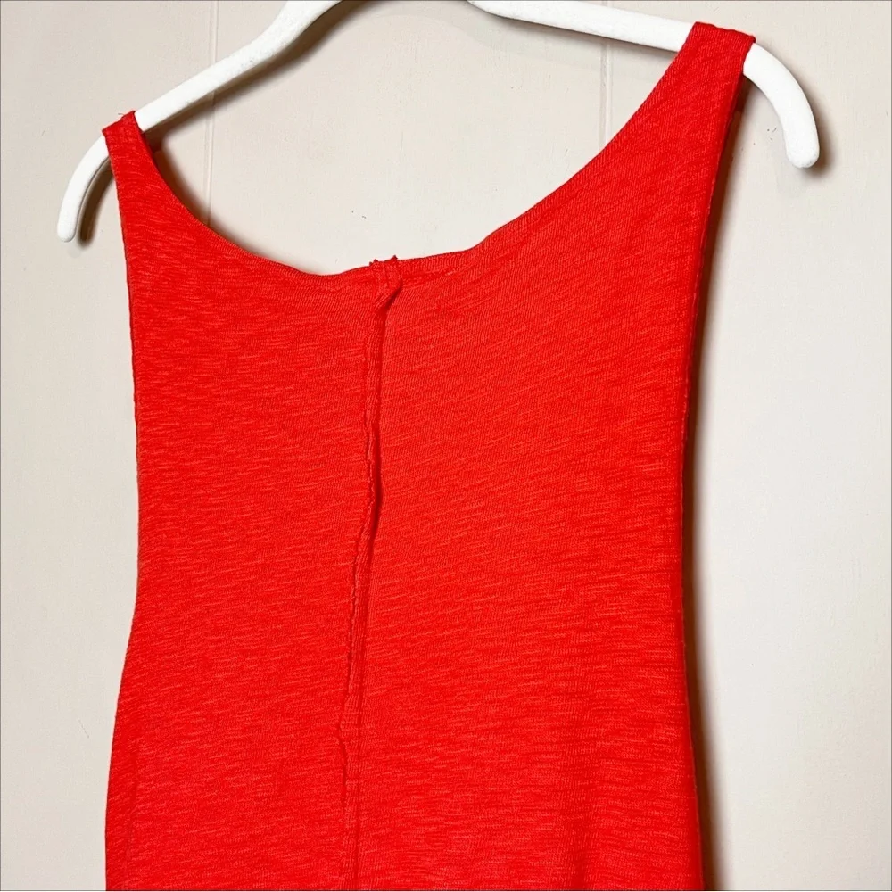 Free People Beach Feelin It Mini Dress Large burnt orange 100% cotton‎ boho wrap - Picture 7 of 14